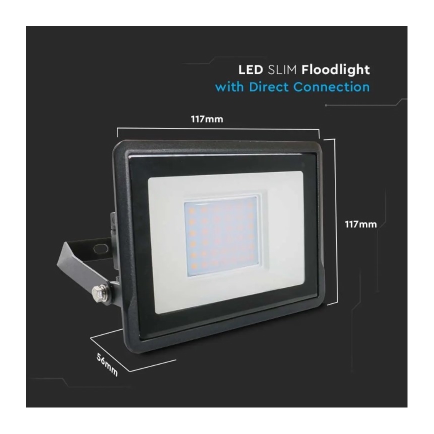 Holofote LED com ligação direta SAMSUNG CHIP LED/30W/230V IP65 6500K