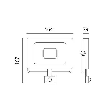 Holofote LED com sensor LED/30W/230V 6500K IP44