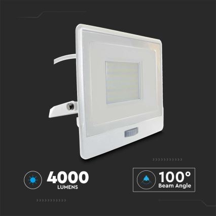 Holofote LED com sensor LED/50W/230V 4000K IP65 branco