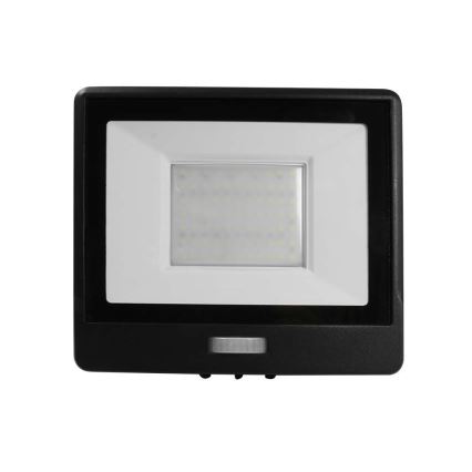 Holofote LED com sensor LED/50W/230V 4000K IP65 preto