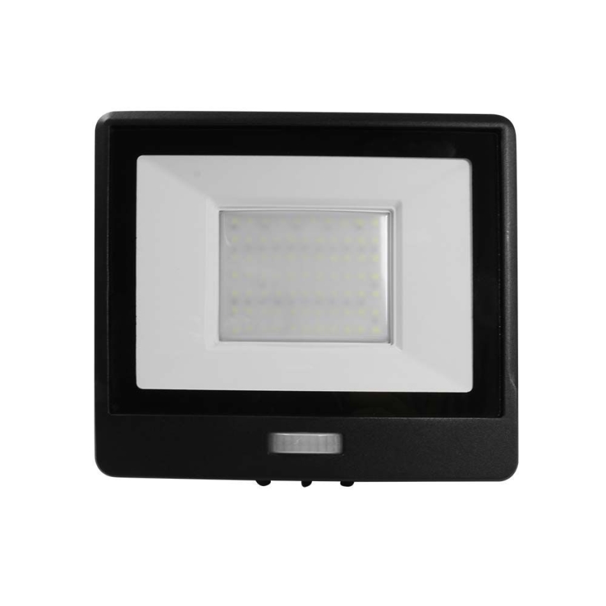 Holofote LED com sensor LED/50W/230V 4000K IP65 preto