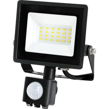 Holofote LED com sensor MHC LED/20W/230V IP44 6500K preto