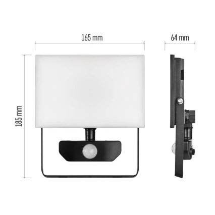 Holofote LED com sensor TAMBO LED/30W/230V 4000K IP54