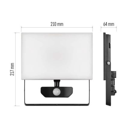Holofote LED com sensor TAMBO LED/50W/230V 4000K IP54