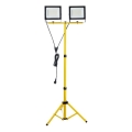 Holofote LED com suporte TIGRA 2xLED/100W/230V 4000K IP54 preto/amarelo