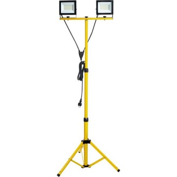 Holofote LED com suporte TIGRA 2xLED/50W/230V 4000K IP54 preto/amarelo