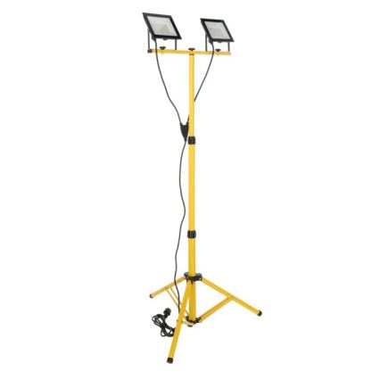 Holofote LED com suporte TIGRA 2xLED/50W/230V 4000K IP54 preto/amarelo