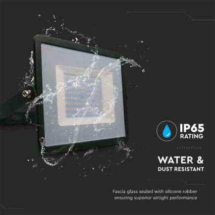 Holofote LED LED/100W/230V 6500K IP65 preto