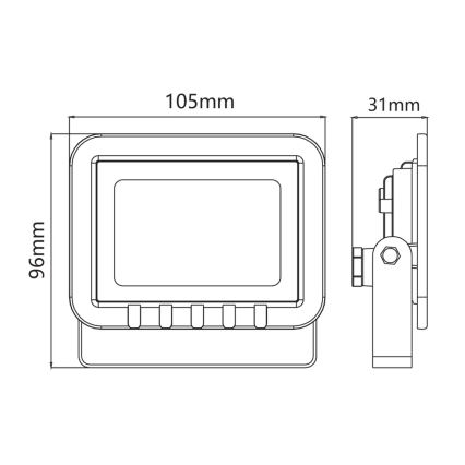 Holofote LED LED/10W/230V 6500K IP65