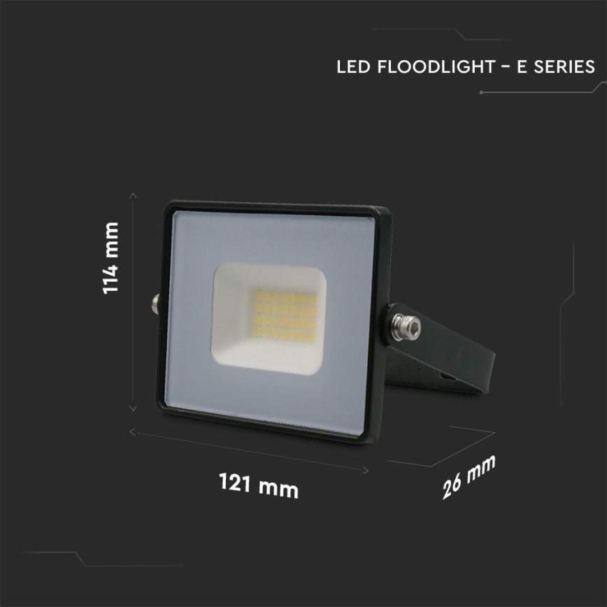 Holofote LED LED/20W/230V 6500K IP65 preto