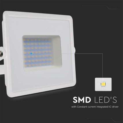 Holofote LED LED/50W/230V 6500K IP65 branco