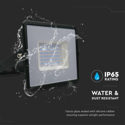 Holofote LED LED/50W/230V 6500K IP65 preto