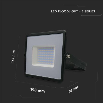 Holofote LED LED/50W/230V 6500K IP65 preto