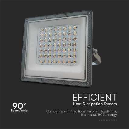 Holofote LED LED/50W/230V IP65 3000/4000/6500K cinzento