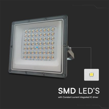 Holofote LED LED/50W/230V IP65 3000/4000/6500K cinzento