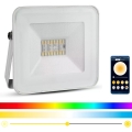 Holofote LED RGB inteligente e regulável LED/20W/230V IP65 branco