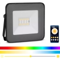 Holofote LED RGB inteligente e regulável LED/20W/230V IP65 preto
