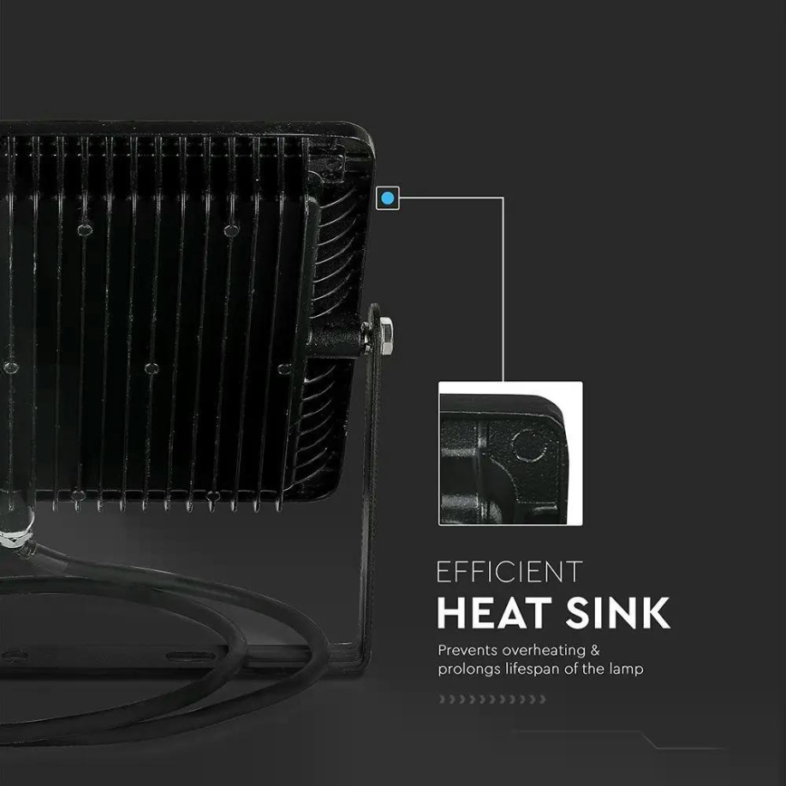 Holofote LED SAMSUNG CHIP LED/100W/230V 4000K IP65 preto