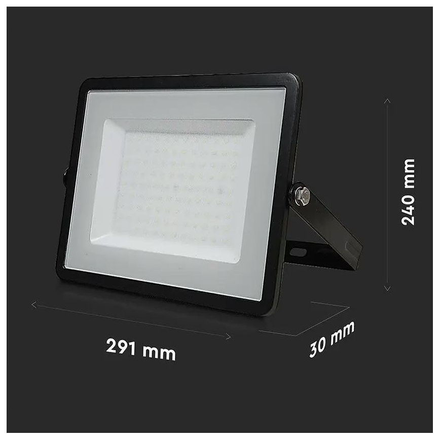 Holofote LED SAMSUNG CHIP LED/100W/230V 4000K IP65 preto