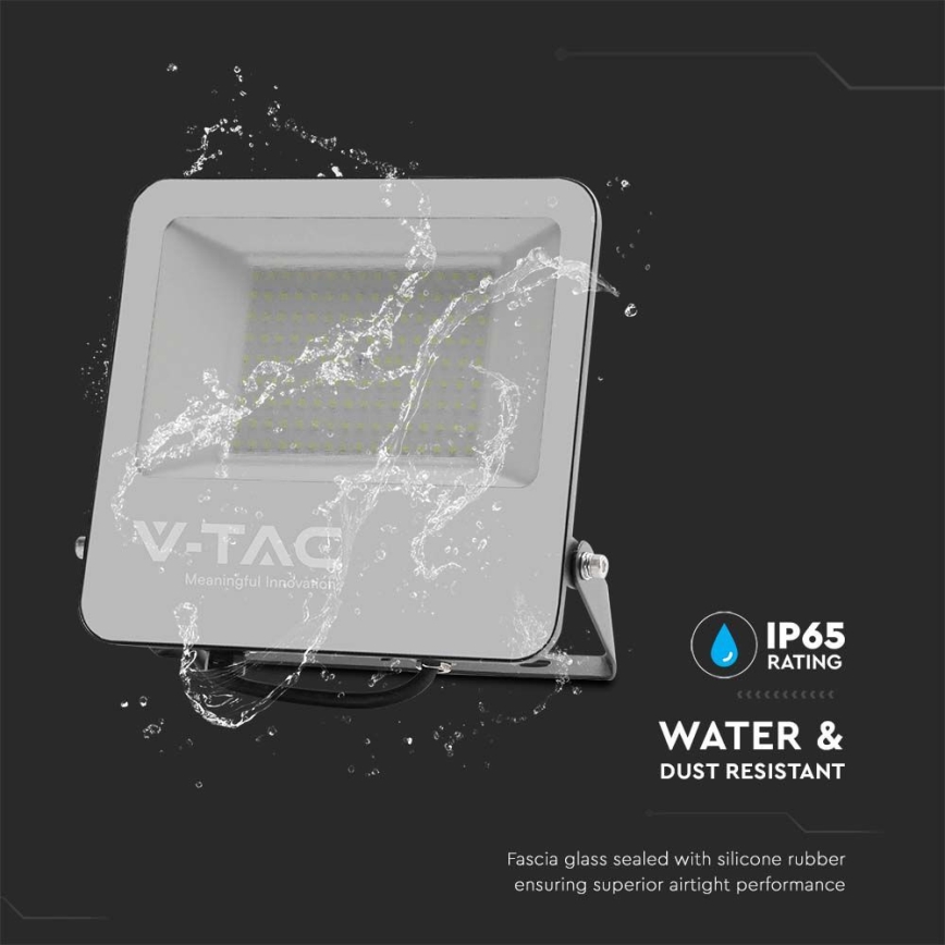 Holofote LED SAMSUNG CHIP LED/100W/230V 4000K IP65 preto