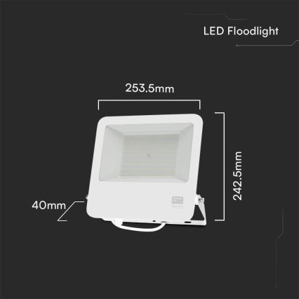 Holofote LED SAMSUNG CHIP LED/100W/230V 6400K IP65 branco