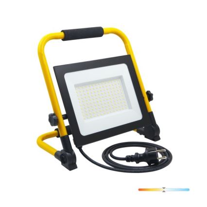Holofote portátil LED TIGRA LED/100W/4000K IP54 preto/amarelo