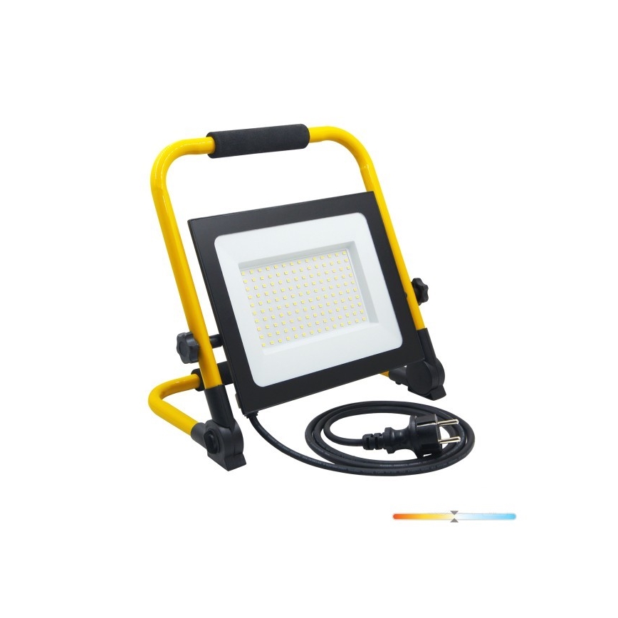 Holofote portátil LED TIGRA LED/100W/4000K IP54 preto/amarelo