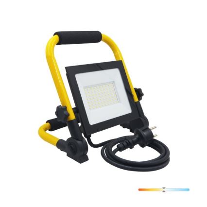 Holofote portátil LED TIGRA LED/50W/4000K IP54 preto/amarelo