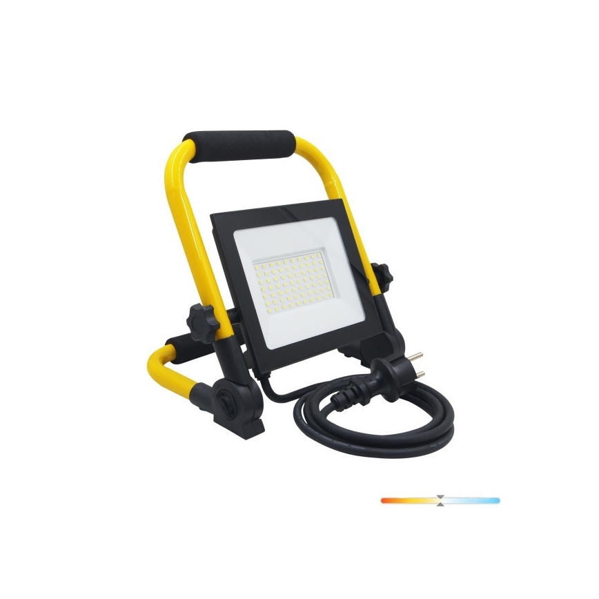 Holofote portátil LED TIGRA LED/50W/4000K IP54 preto/amarelo