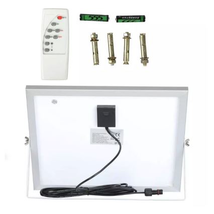 Holofote solar LED com regulação LED/16W/3,2V 6000K IP65 + controlo remoto