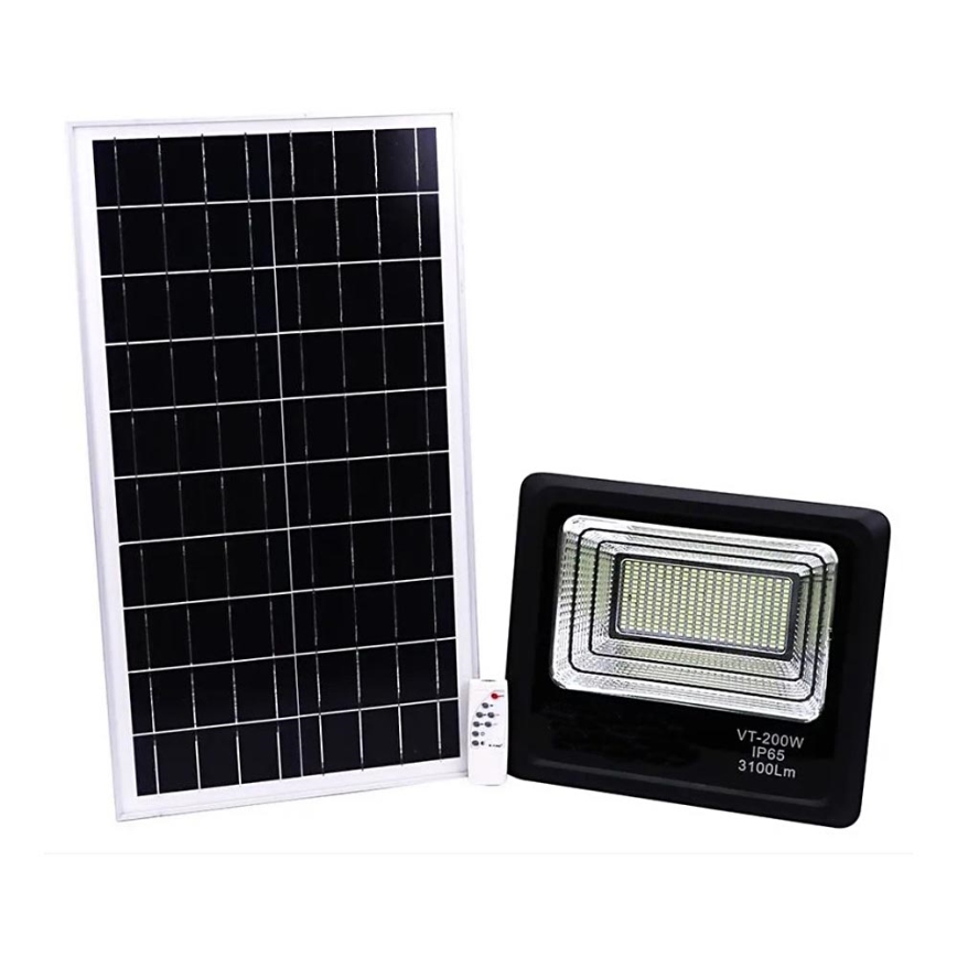 Holofote solar LED com regulação LED/40W/10V 4000K IP65 + controlo remoto