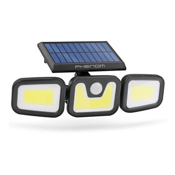 Holofote solar LED com sensor 3xLED/3,3W/5V IP65 2400 mAh