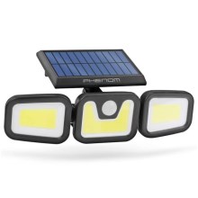 Holofote solar LED com sensor 3xLED/3,3W/5V IP65