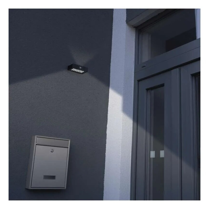 Holofote solar LED com sensor de movimento LED/3,7V 1200mAh 4000K IP65 preto