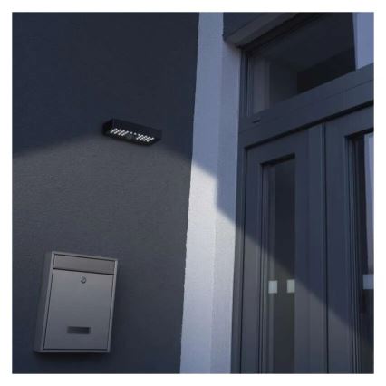 Holofote solar LED com sensor de movimento LED/3,7V 3000mAh 4000K IP65 preto