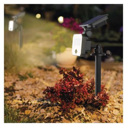 Holofote solar LED com sensor de movimento SPILO LED/3,7V 3600mAh 4000K IP54 + comando