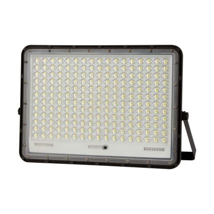 Holofote solar LED exterior LED/30W/3,2V 4000K preto IP65 + comando