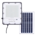 Holofote solar LED para exterior com regulação LED/50W/3,2V 4500K IP65 preto + comando