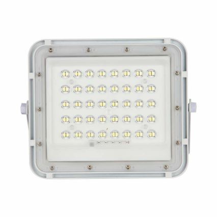 Holofote solar LED para exterior com regulação LED/10W/3,2V IP65 6400K 6000 mAh branco + comando