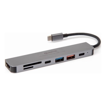 Hub USB 7em1 Power Delivery 100W HDMI 4K
