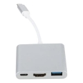 Hub USB-C 3 em 1 com Power Delivery 100W e HDMI 4K