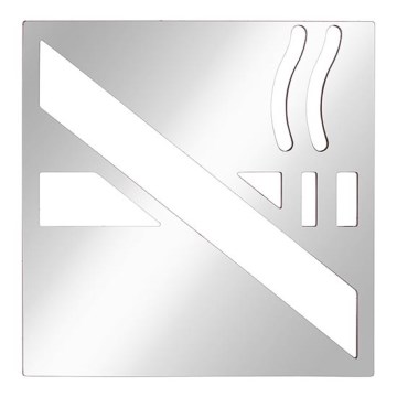 Ícone de Fumar 12x12 cm, aço inoxidável/prateado