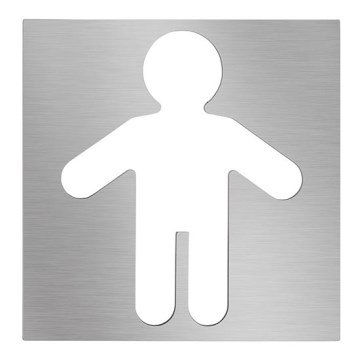 Ícone Homens 12x12 cm aço inoxidável/prateado