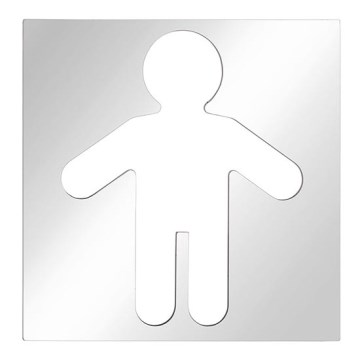 Ícone Homens 12x12 cm inox/prateado