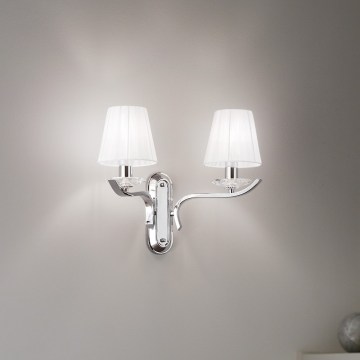 Ideal Lux - Aplique de parede em cristal PEGASO 2xE14/28W/230V cromado brilhante