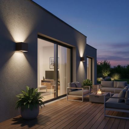 Ideal Lux - Aplique de parede exterior ATOM LED/12W/230V CRI 90 IP54 castanho