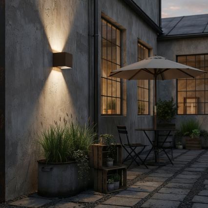 Ideal Lux - Aplique de parede exterior ATOM LED/12W/230V CRI 90 IP54 castanho
