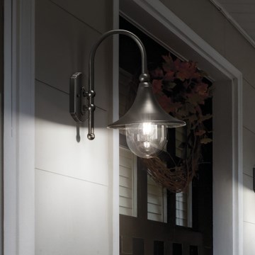 Ideal Lux - Aplique de parede exterior CIMA 1xE27/52W/230V IP43 antracite