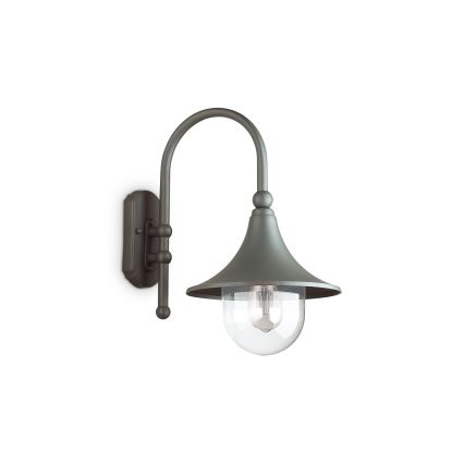 Ideal Lux - Aplique de parede exterior CIMA 1xE27/52W/230V IP43 antracite