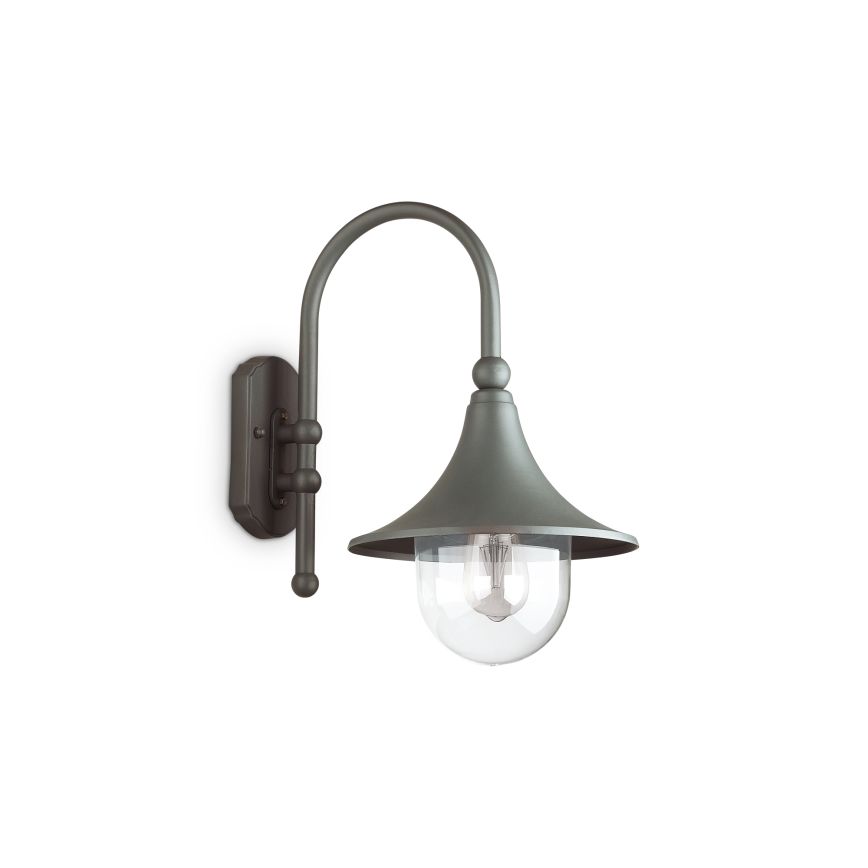 Ideal Lux - Aplique de parede exterior CIMA 1xE27/52W/230V IP43 antracite